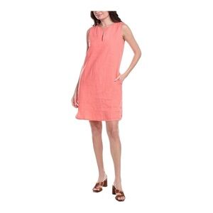 Tommy Bahama Coral Linen V-Neck Sleeveless SunDress Size XXS